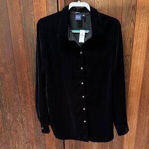 GAP Women’s Tall Boyfriend velvet shirt